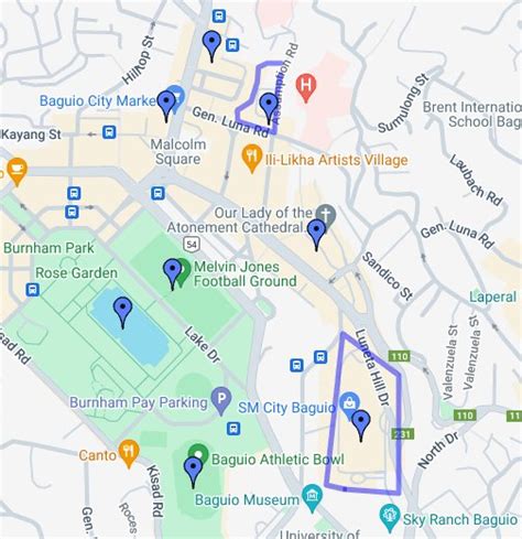 ferguson baguio city google map|Detailed Satellite Map of Ferguson Road .